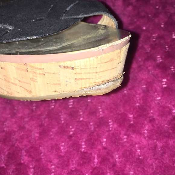 MIchael Kors Black suede & cork wedges - Picture 6 of 6